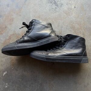 Marc Jacobs high-top leather sneakers - Blavk